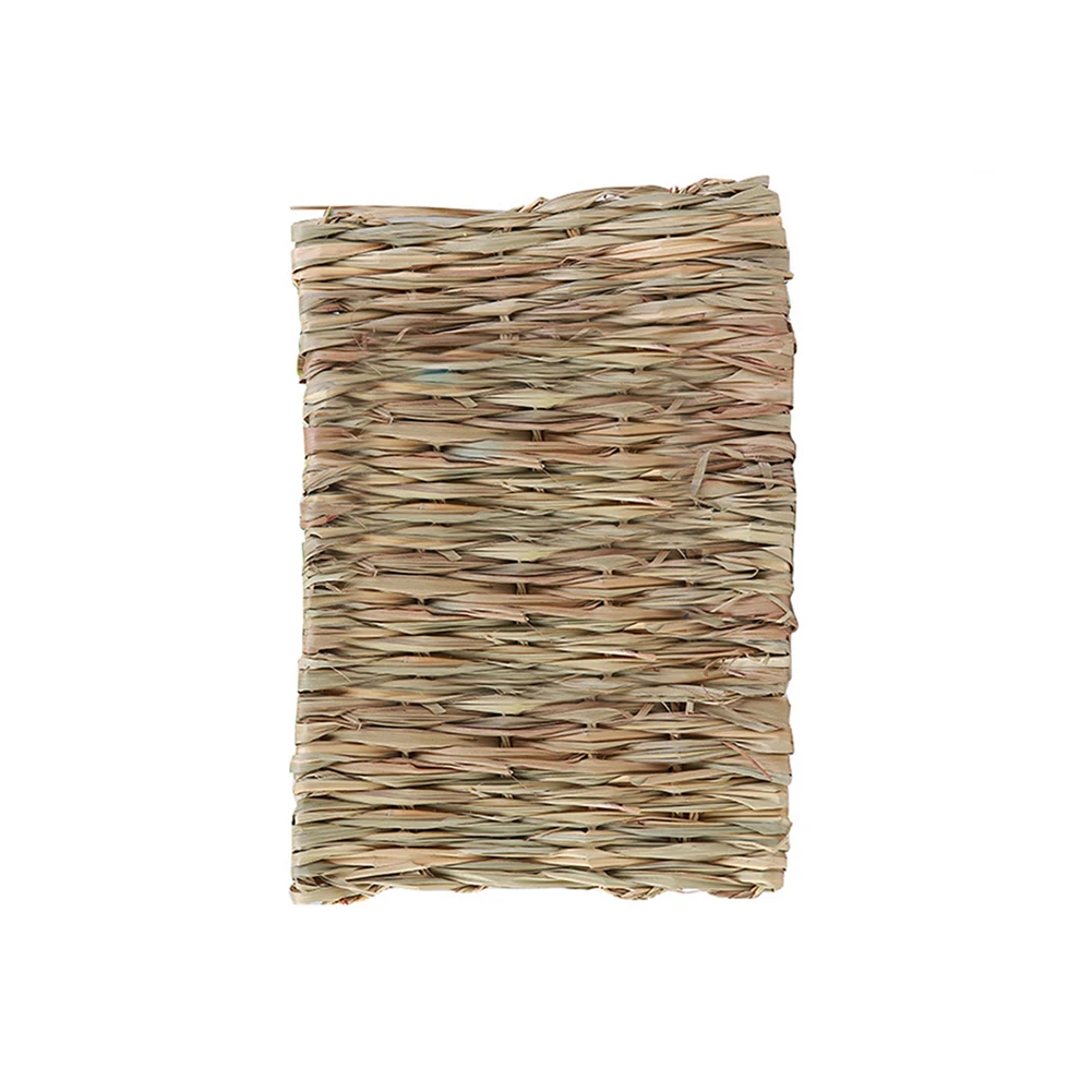 hot!Grass Woven Guinea Pig Rabbit Hamster Bed Mat Straw Nest Cage Pet Chew Toy Pad