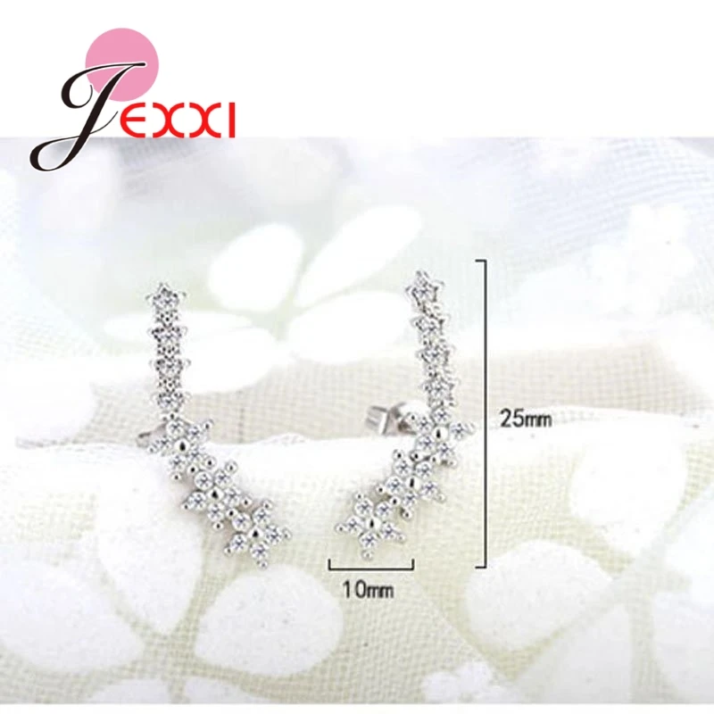 Gold/Rose Gold/Silver Stud Earrings with Circular AAA White Zircon For Wedding Party Jewelry Valentines Day Gift | Украшения и