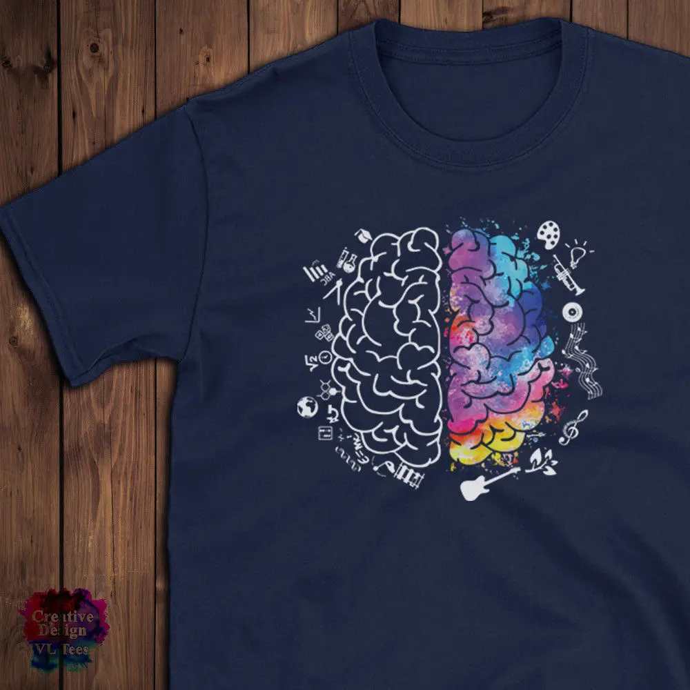 Science & Art/разноцветная футболка с надписью Brain подарок на день рождения для мужчин женщин и детей героями
