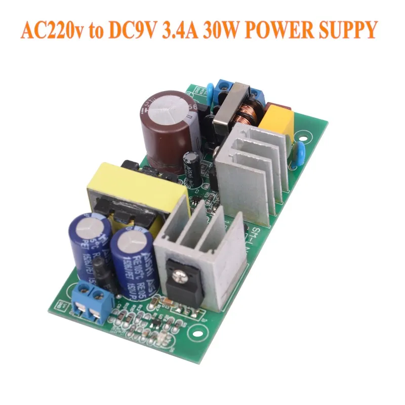1 шт. AC220V-DC9V 3.4A 30 Вт источник питания изолированный Переключатель Блок питания 220-9 в голая плата GPN30E9V X8721