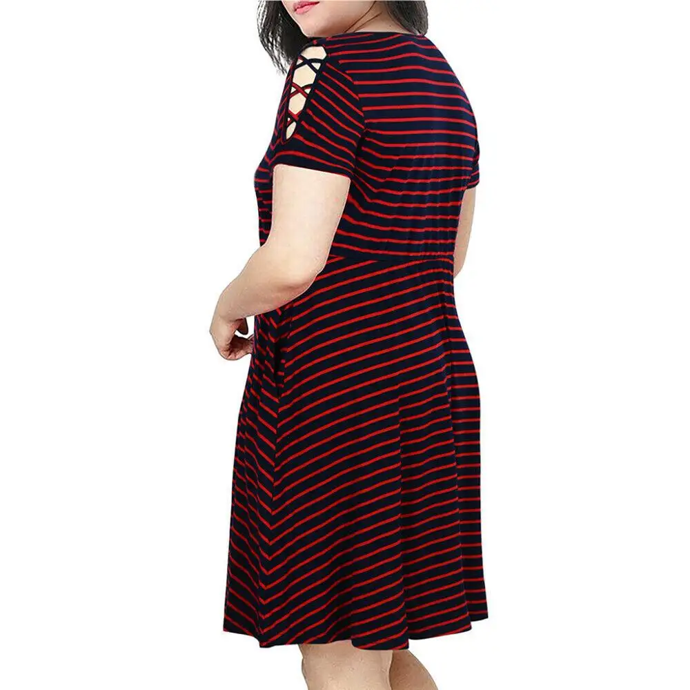 2019 женское летнее платье sommerkleid плюс Размеры с О образным вырезом Детская