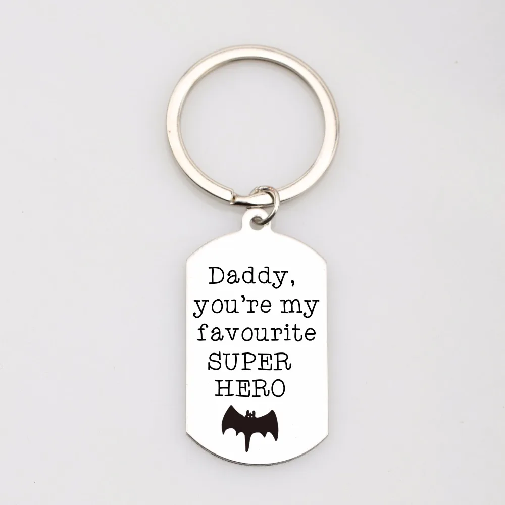 Брелок для ключей с надписью Daddy you my super hero брелок автомобиля мужчин подарок на