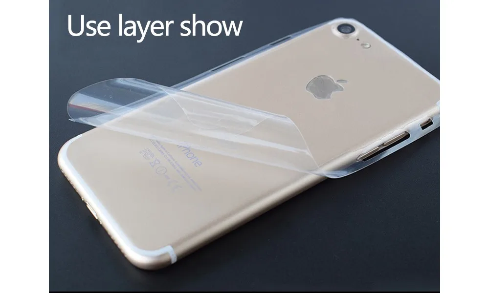 Оптовая продажа задняя пленка для iPhone X 8 7 Plus HD мягкая ТПУ полное покрытие боковая