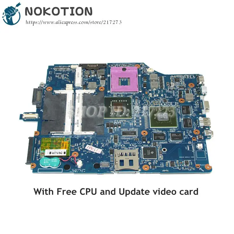 NOKOTION для Sony Vaio VGN FZ240E FZ материнская плата ноутбука DDR2 Free CPU A1369752B MBX 165 1P 0076500 8010