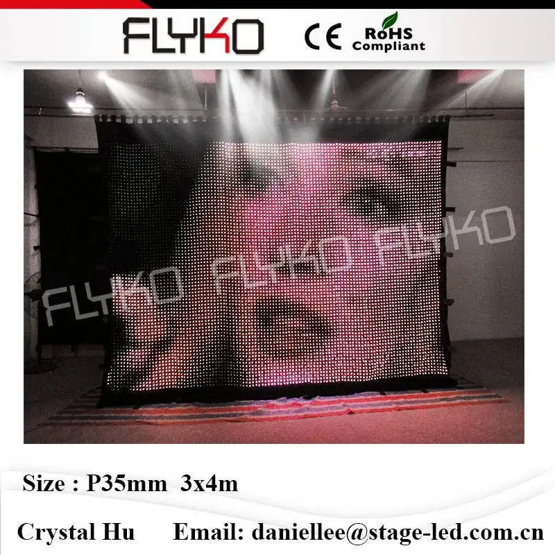 Flyko led занавес экран прекрасный сексуальный xxx фотографии Китай P35mm 3x4m | Лампы и
