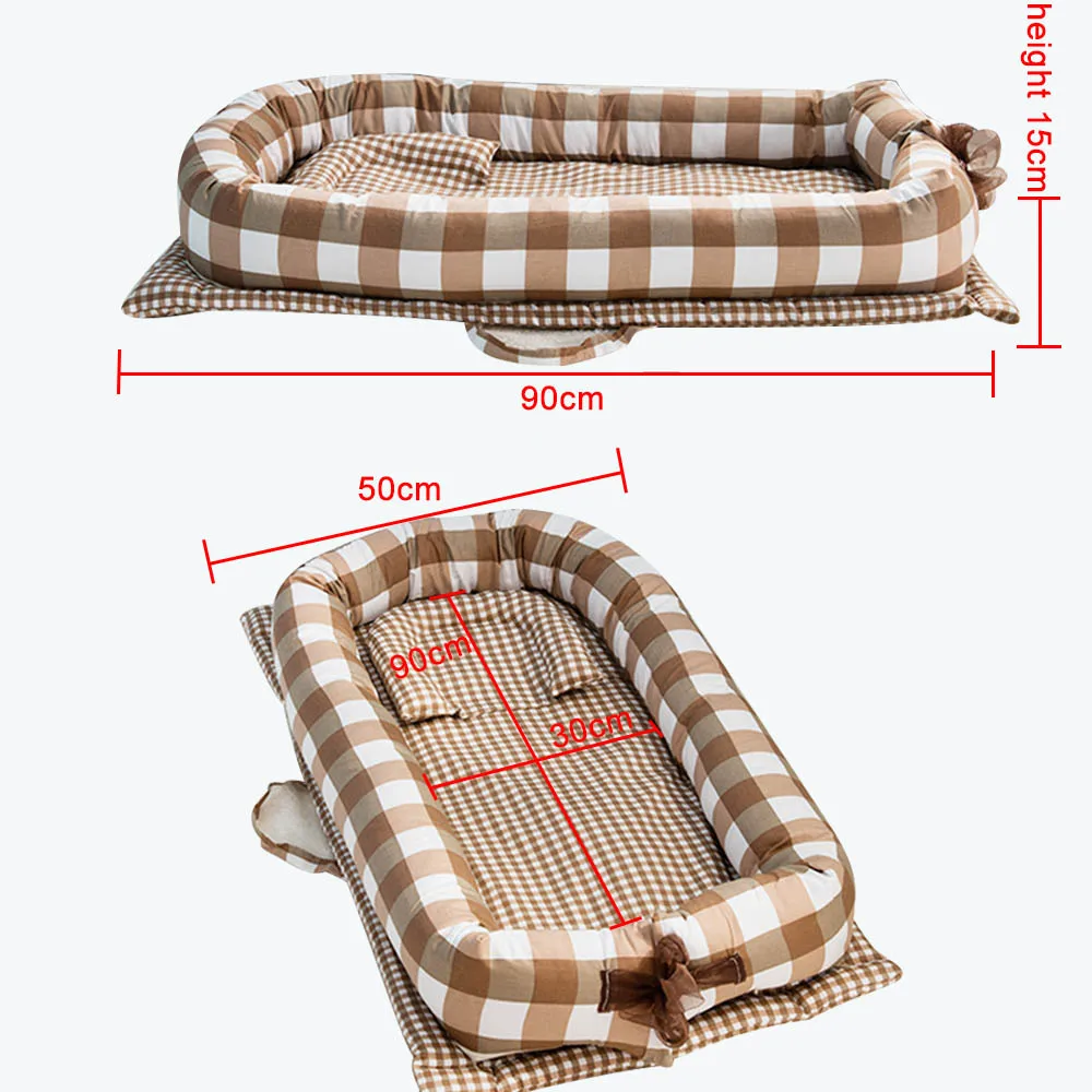 

90*55*15cm High Quality Baby Bed Portable Foldable Baby Crib Newborn Sleep Bed Travel Bed For baby