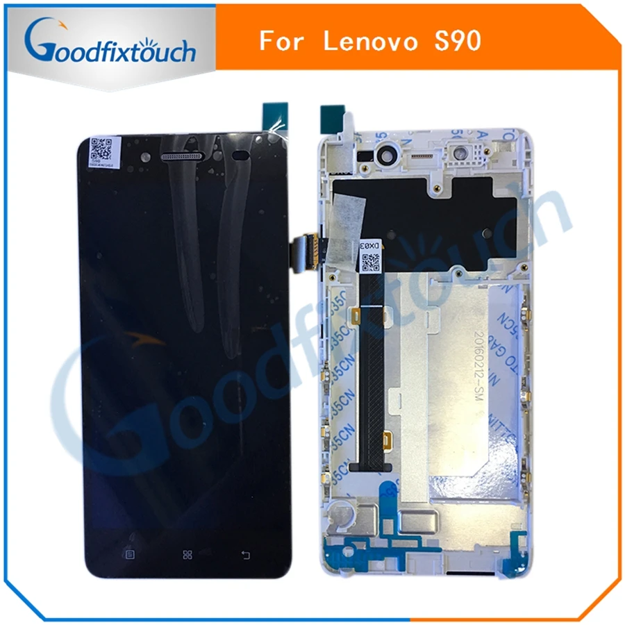 Для Lenovo S90 ЖК дисплей с кодирующий преобразователь сенсорного экрана в сборе