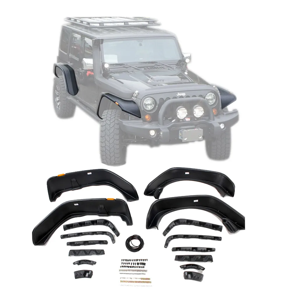 

Fender Flare ABS With LEDs For J eep Wrangler JK 2007-2018 （Set）