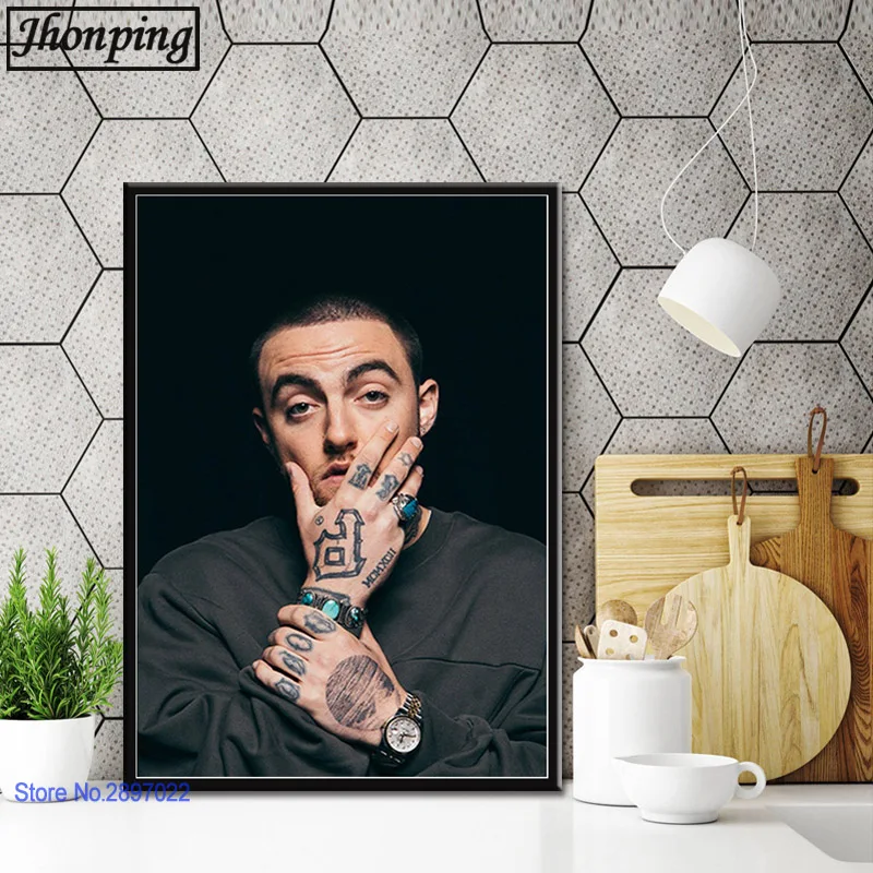 Арт плакат Mac Miller музыкальный Звездный Плакаты и печать Картина Настенная