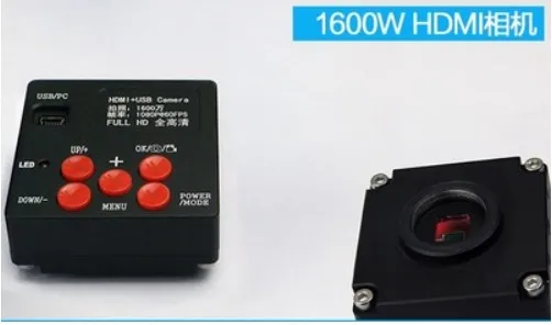 1600W HDMI camera Тринокулярный микроскоп универсальная поддержка Регулировка подъема 7x-45x/90x все медные цели расширение области микроскопической работы - Цвет: 1600W HDMI camera