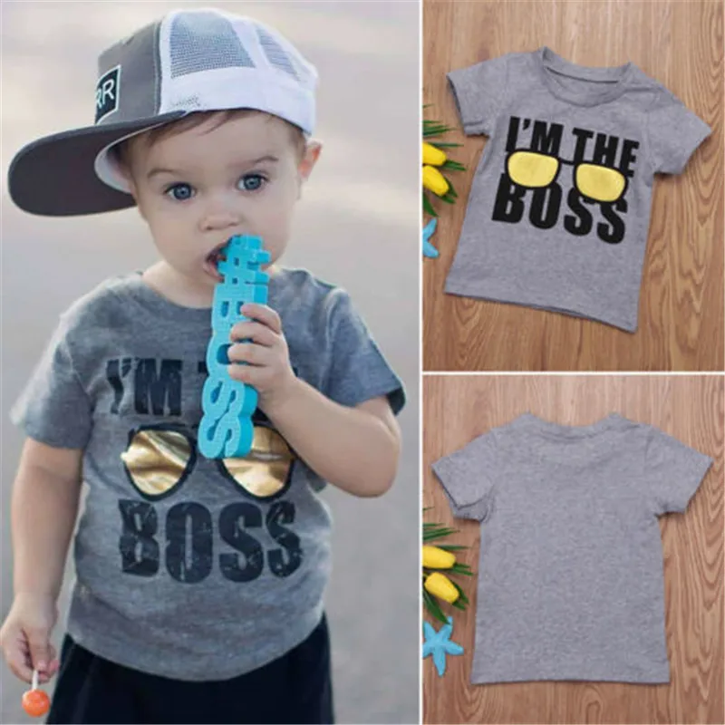 Хлопковая футболка для маленьких мальчиков Новинка 2018 года летние футболки с