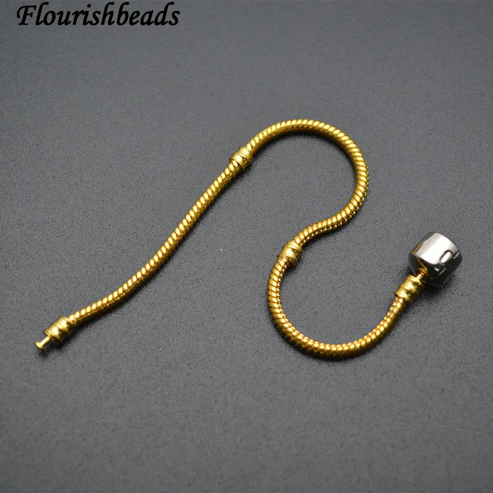 

Gold Color Electroplating 3mm Thickness Snake Chains Fit Bracelet Making Jewelry Findings 20pc Per Lot