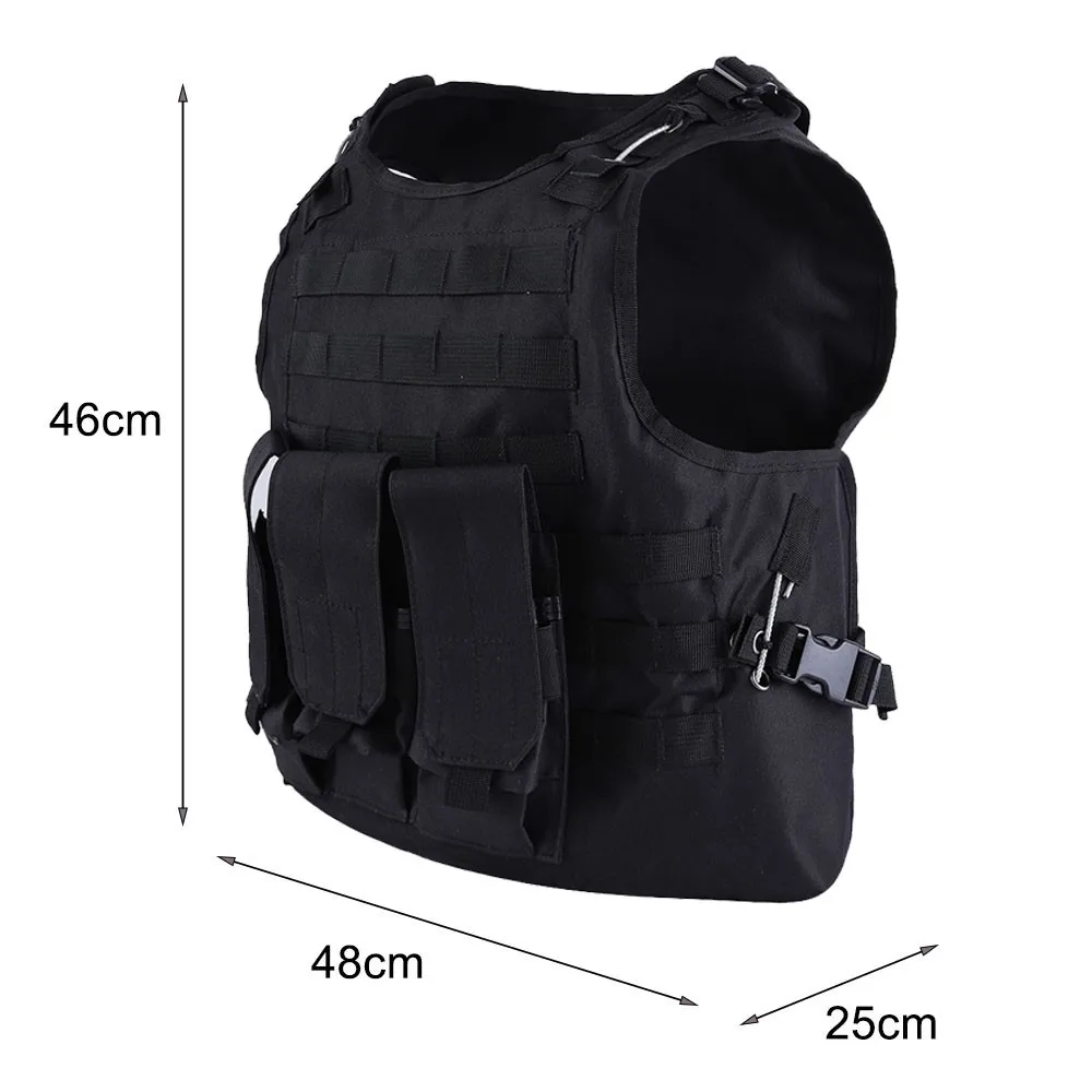 Многофункциональный тактический жилет амфибия Molle Plate Carrier Черный Боевой Военный