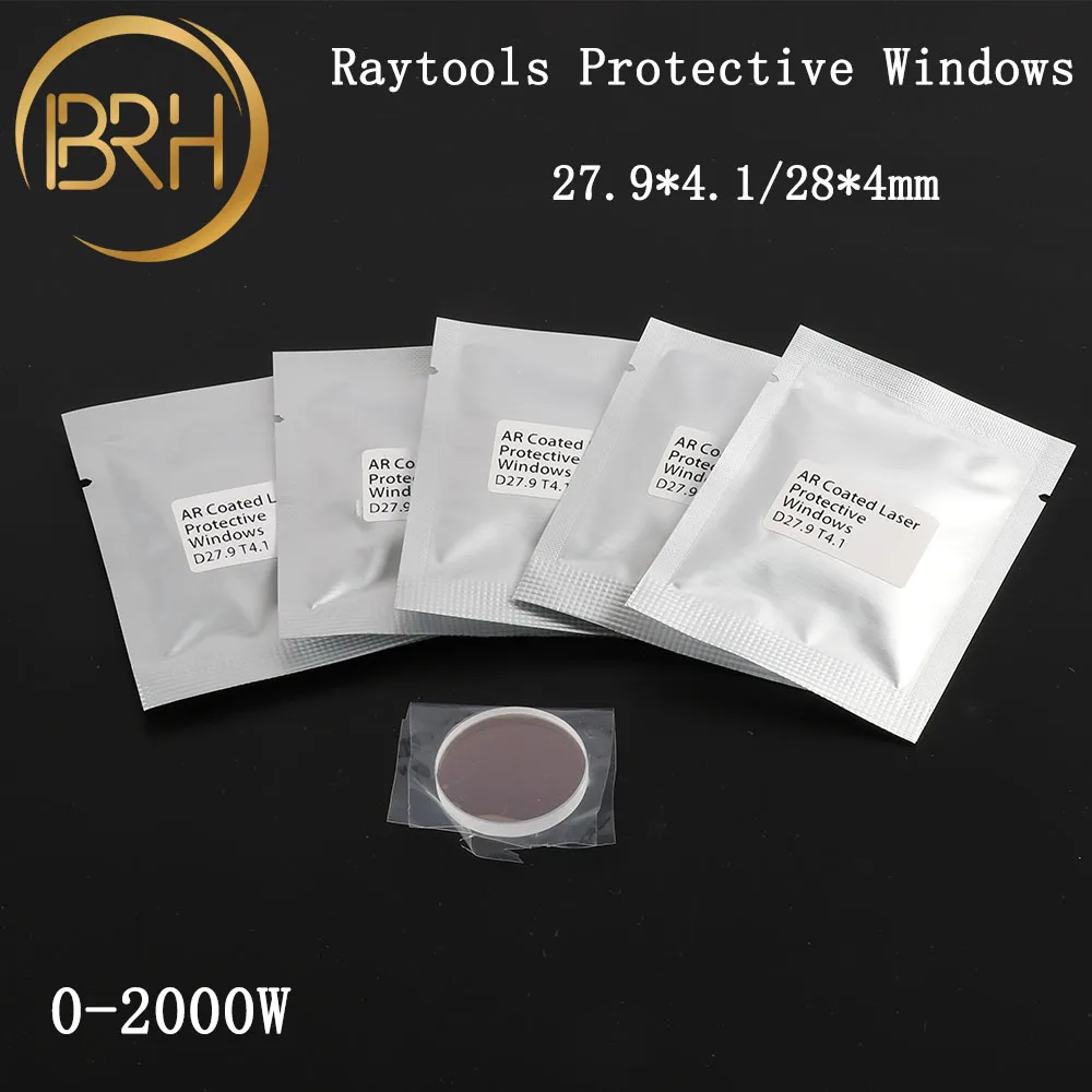 50 шт./лот Raytools оптоволоконная Лазерная Защитная линза/стекло 28*4/27 9*4 1 мм для 0 2000 Вт