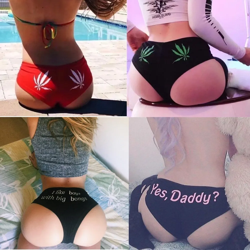 Женские трусики Смешные стринги трусы нижнее белье T Yes Daddy с буквенным принтом
