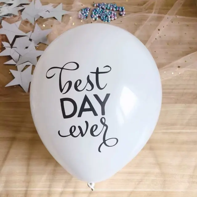 best day ever 15 шт./пакет 10 дюймов Белая невеста, чтобы быть свадебными латексные шары, гелий, она говорит да! Украшения для вечеринок ко Дню Святого Валентина расходные материалы - Цвет: best day ever