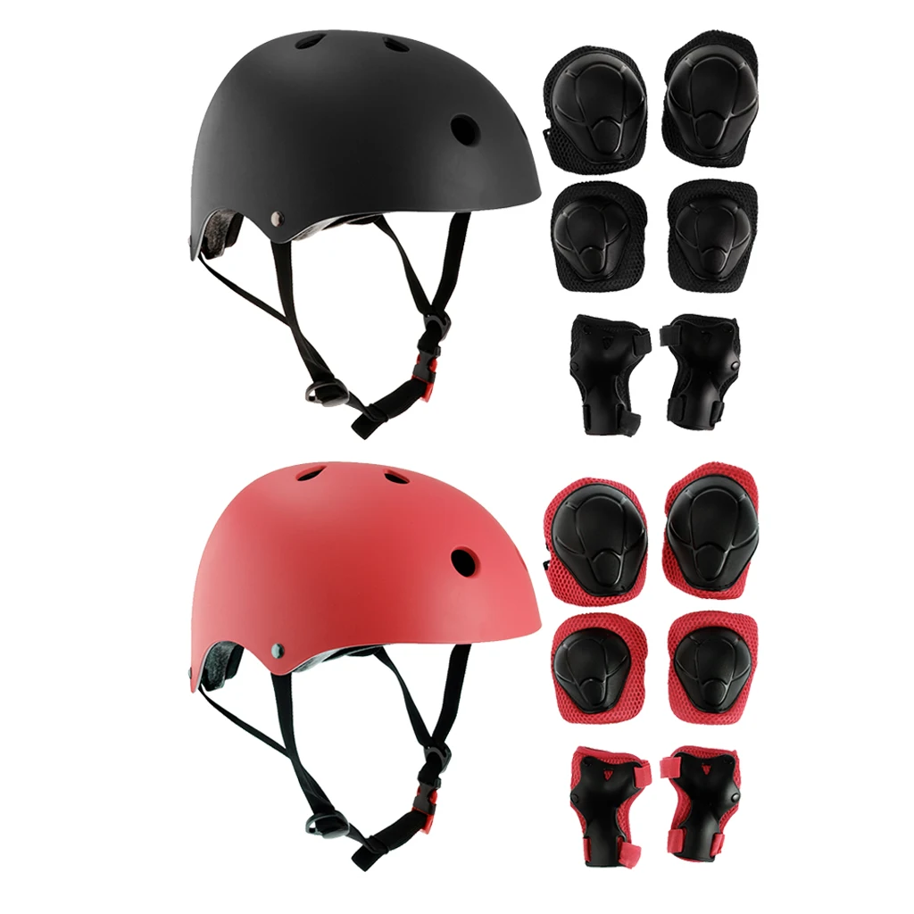 Комплект из 2 детских регулируемых шлемов для скейтборда и Скейтборда мальчиков