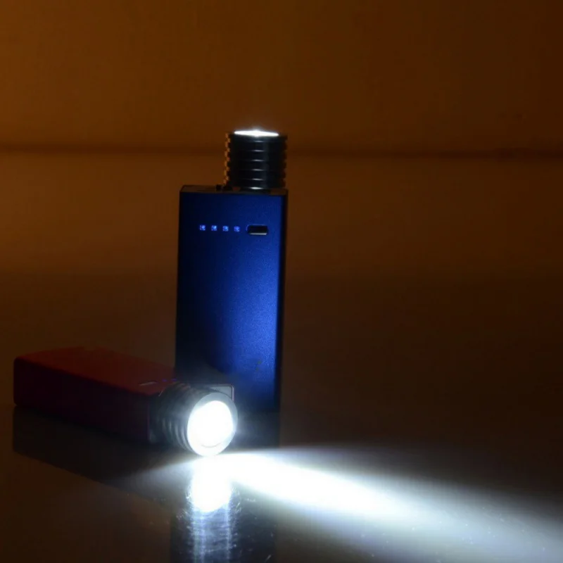 Мини USB LED мото прожектор лампа Мобильная мощность гибкий фонарик фара серебро