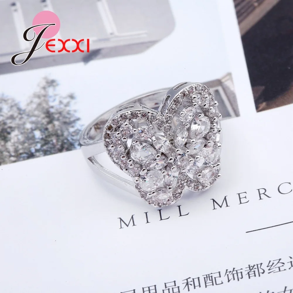 Бабочка 925 стерлингового серебра палец кольцо ювелирные изделия для здоровья без