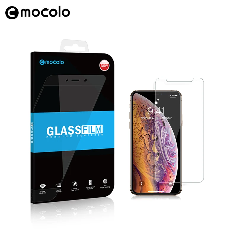 

Mocolo Original Premium Anti-explosion Glass for iPhone XS MAX 0.33mm 9H Screen Protector Tempered Glass Film for iPhone XS XR