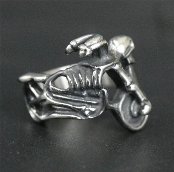 Прямая поставка Размер 7 ~ 13 модное байкерское кольцо с черепом ювелирное изделие