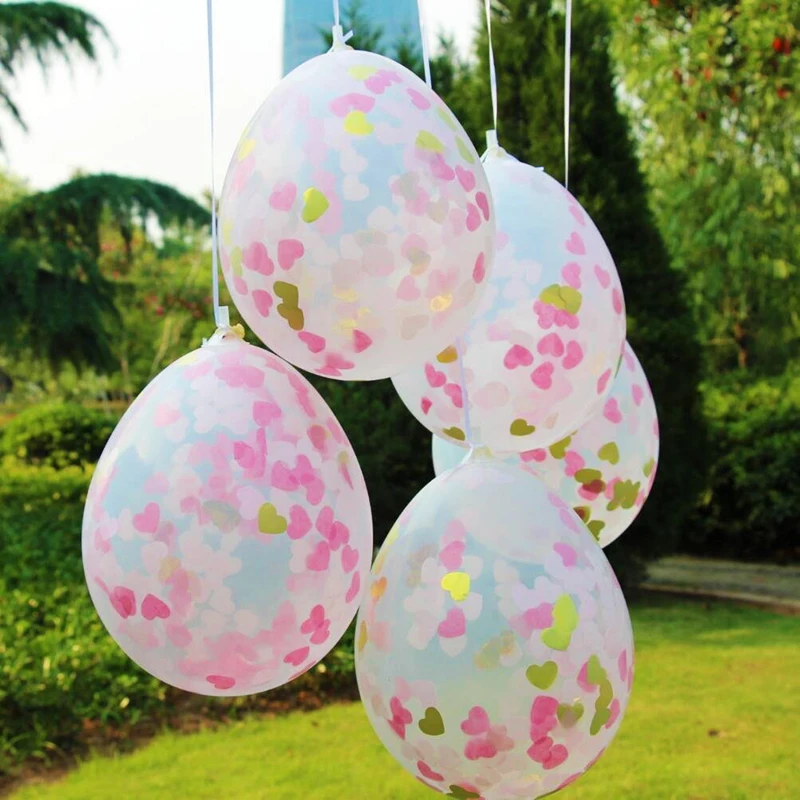 6 шт./лот воздушный шар конфетти 17 дюймов латексный детские украшения на день