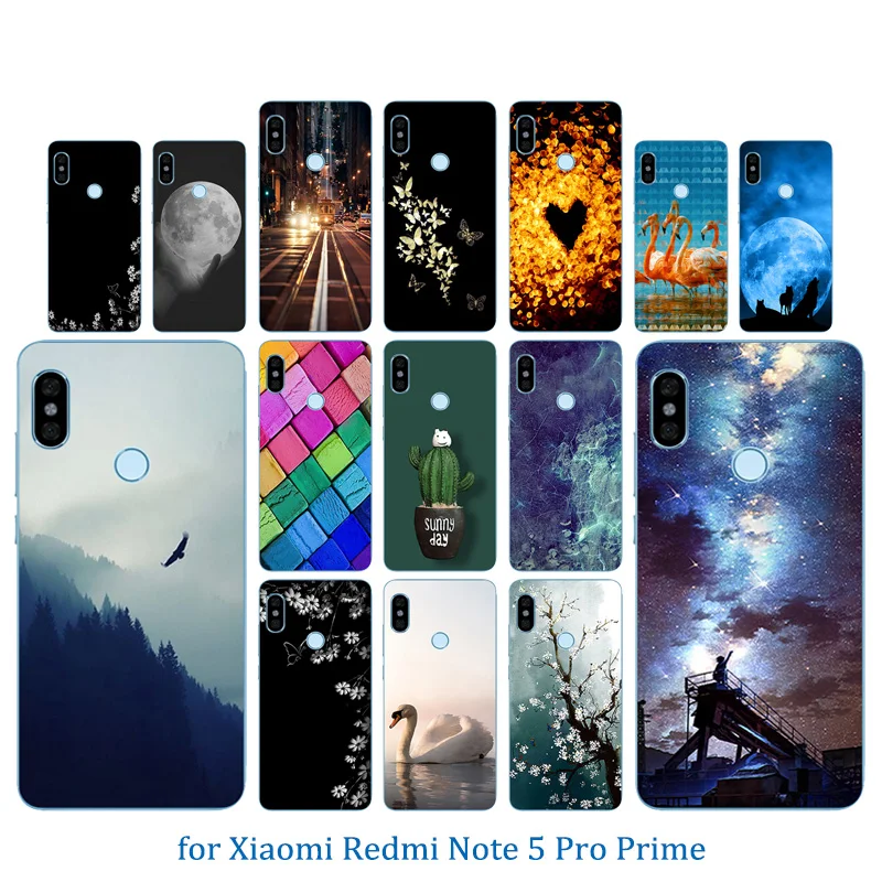 Case For Xiaomi Redmi Note 5 Pro Cover Grimace Pattern Cases Transparent |