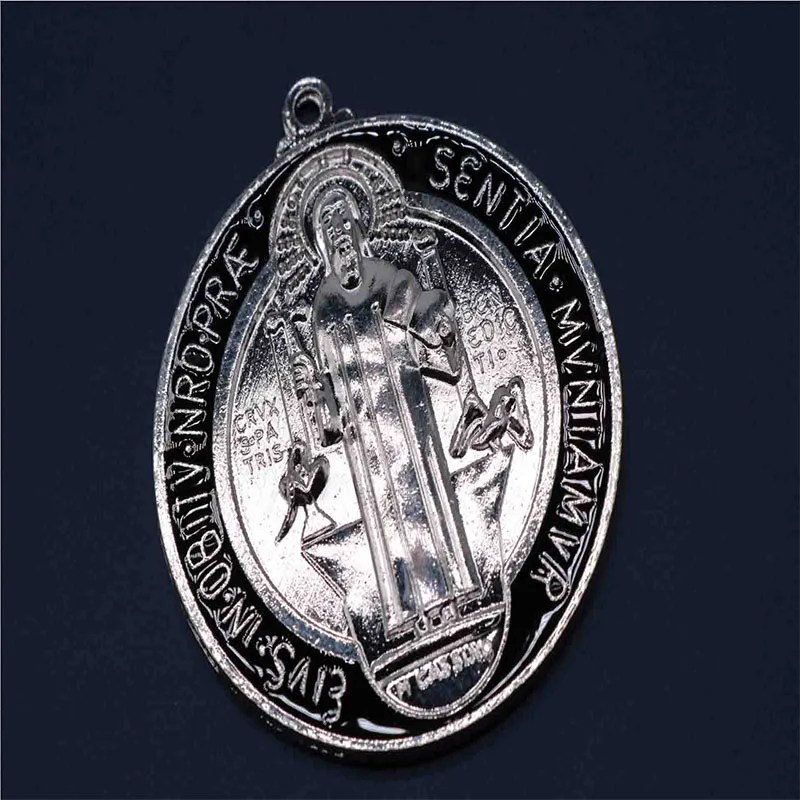 Религиозная Подвеска &quotИисус&quot Бенедикт цветная медаль держатель цветной