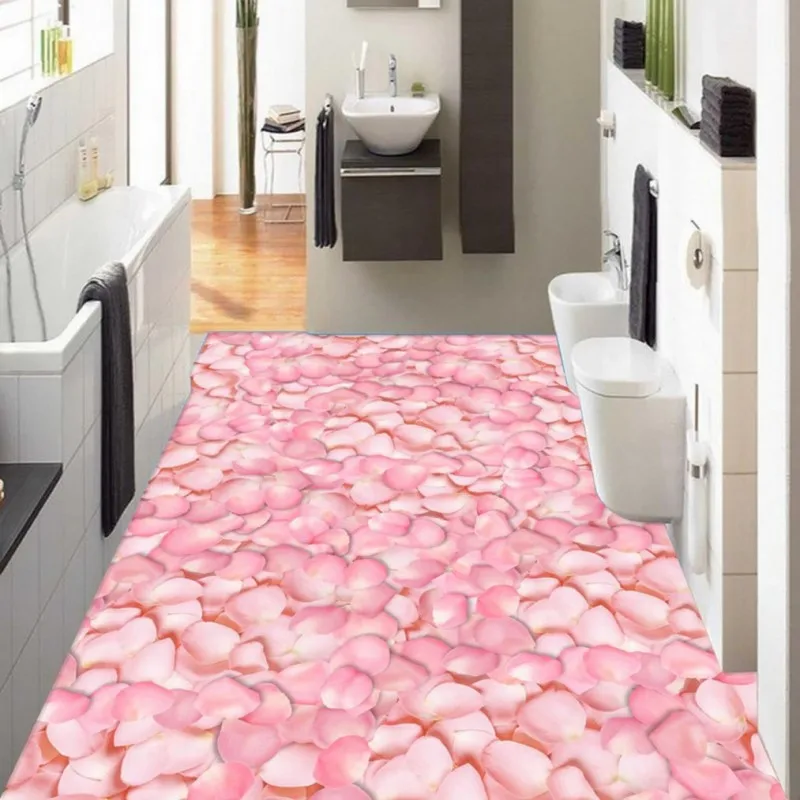 Бесплатная доставка на заказ Оригинальные Романтические лепестки роз 3D настил