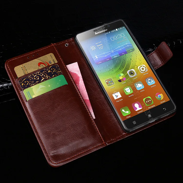 Роскошные Чехлы в стиле ретро флип-чехол для Lenovo A5000 искусственная кожа + кошелек