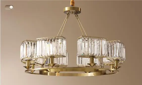 Новинка, роскошная хрустальная люстра, современная лампа для гостиной, столовой, Золотой Кристалл, kroonluchter светодиодный светильник