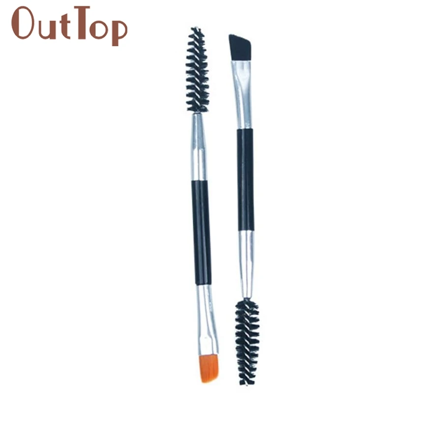 2019 Newly 1PC Makeup brush Double-headed Inclined Eyebrow Brush Eyelashes Volume Tool Freeshipping 30p1221 | Красота и здоровье