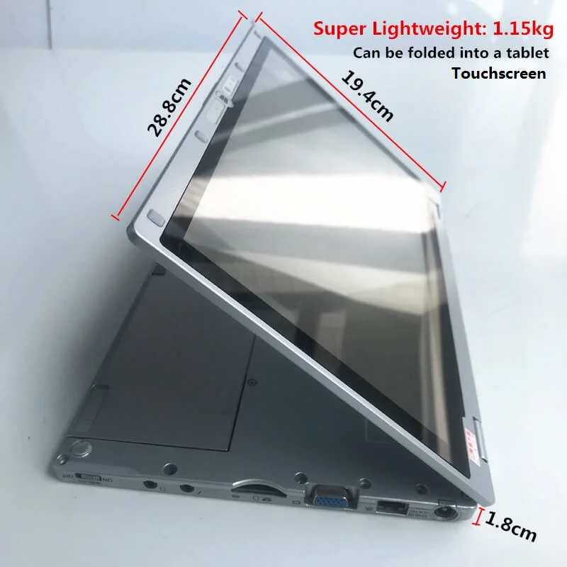 

touchscreen used laptop CF-AX2 tablet i5 4G 360 degree rotatable with two batteries