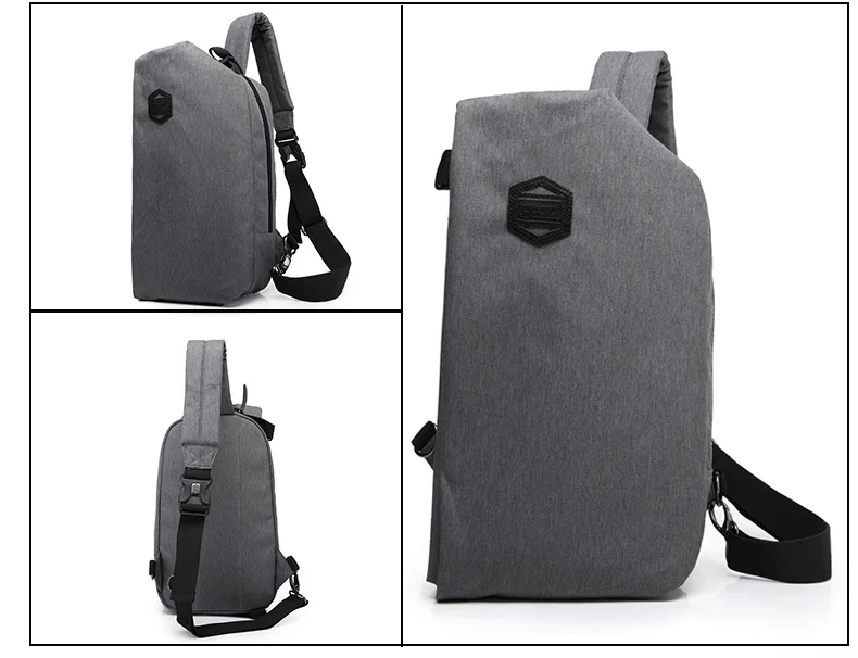 Повседневная нагрудная сумка унисекс из полиэстера на молнии модная наплечная