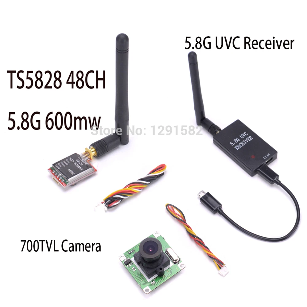 FPV передатчик TS5828 5 8 ГГц 48 каналов 600 мВт приемник UVC видео OTG VR Android телефон 700TVL COMS