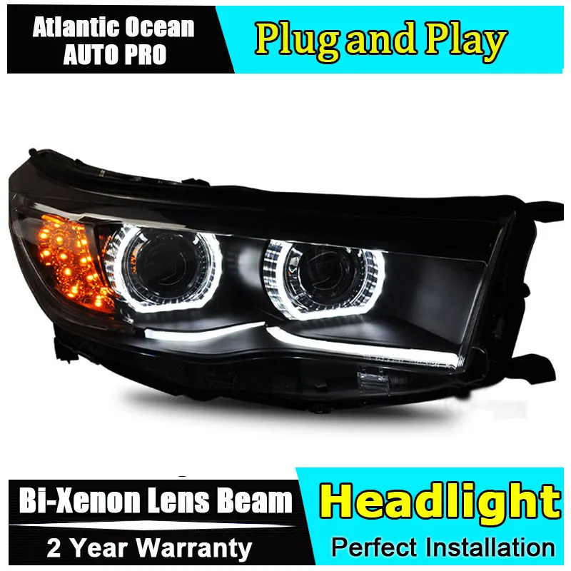 Фары для Toyota Highlander 2014 2015 2016 с подсветкой LED, поворотным сигналом, дневным светом, HID KIT и биксеноновой линзой включены.