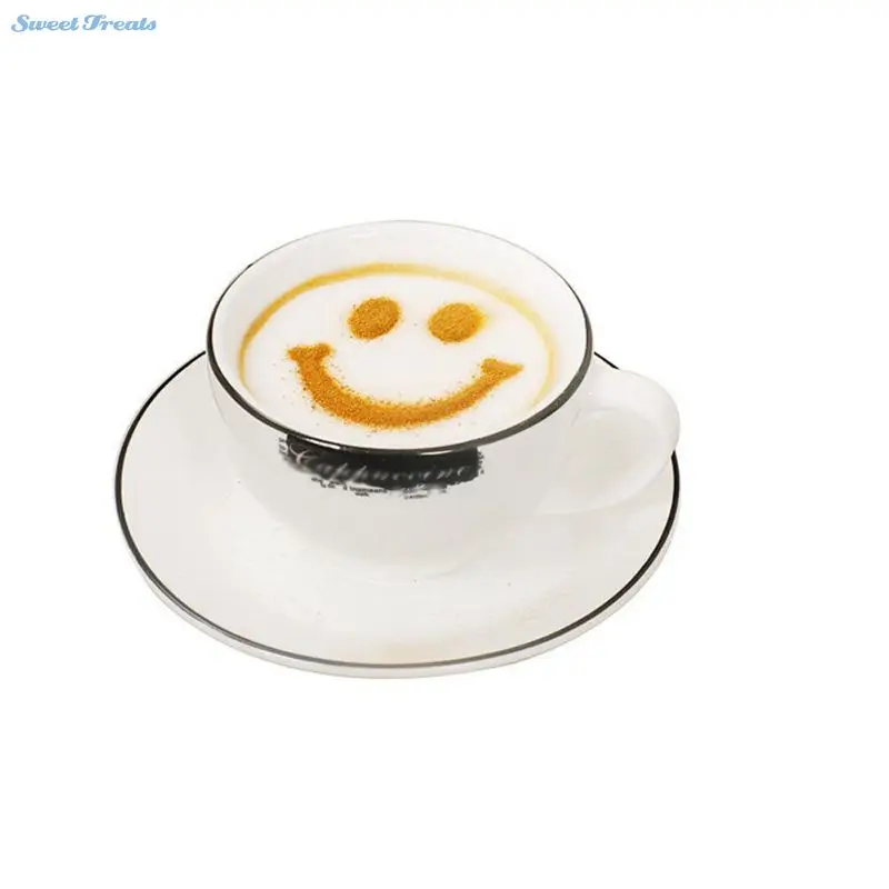 Подсластители пакет из 16 капучино кофе Бариста трафареты шаблон Strew Pad Пыльник