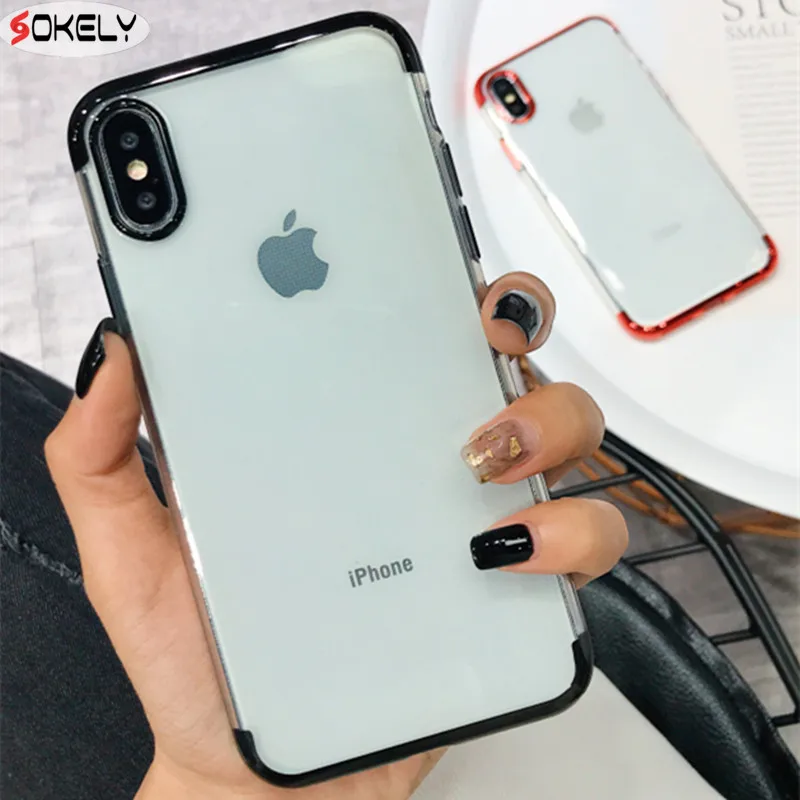 SOKELY Three-in-one plating TPU Case For iphone 7 Phone Cases 6 6S 8 Plus X |