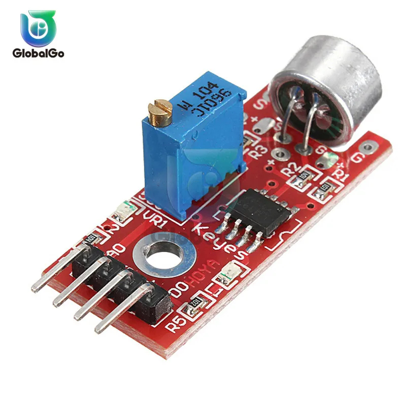 4pin голосовой датчик обнаружения звука модуль микрофона передатчик умный робот