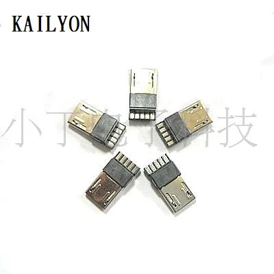 100 шт. MICRO USB 5P сенсорный Верхний разъем|usb usb|plug tophead head |
