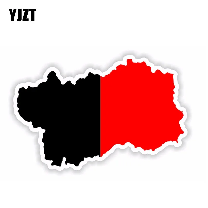 YJZT 9 3 см * 14 7 Стиль Aosta долина Италия карта флаг автомобиля Наклейка на шлем