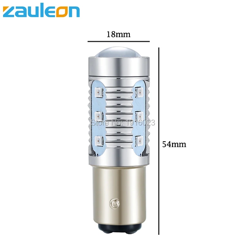 Zauleon 2 шт. S25 1157 P21/5 Вт BAY15D красный светодиод стробоскоп задний фонарь вспышка стоп