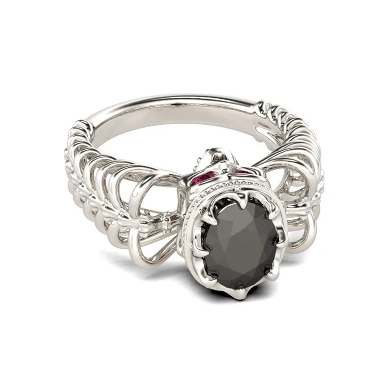 CC винтажные кольца для женщин Панк Скелет кубический цирконий индивидуальное