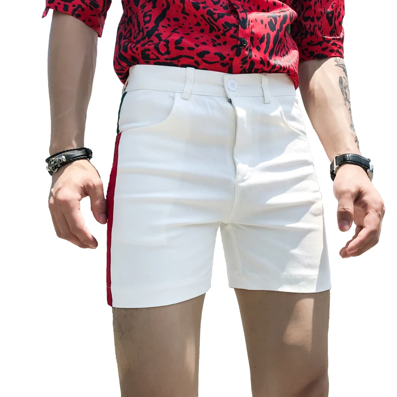 Модные повседневные мужские шорты 2019 летние корейские облегающие MensWhite Bermuda Masculina