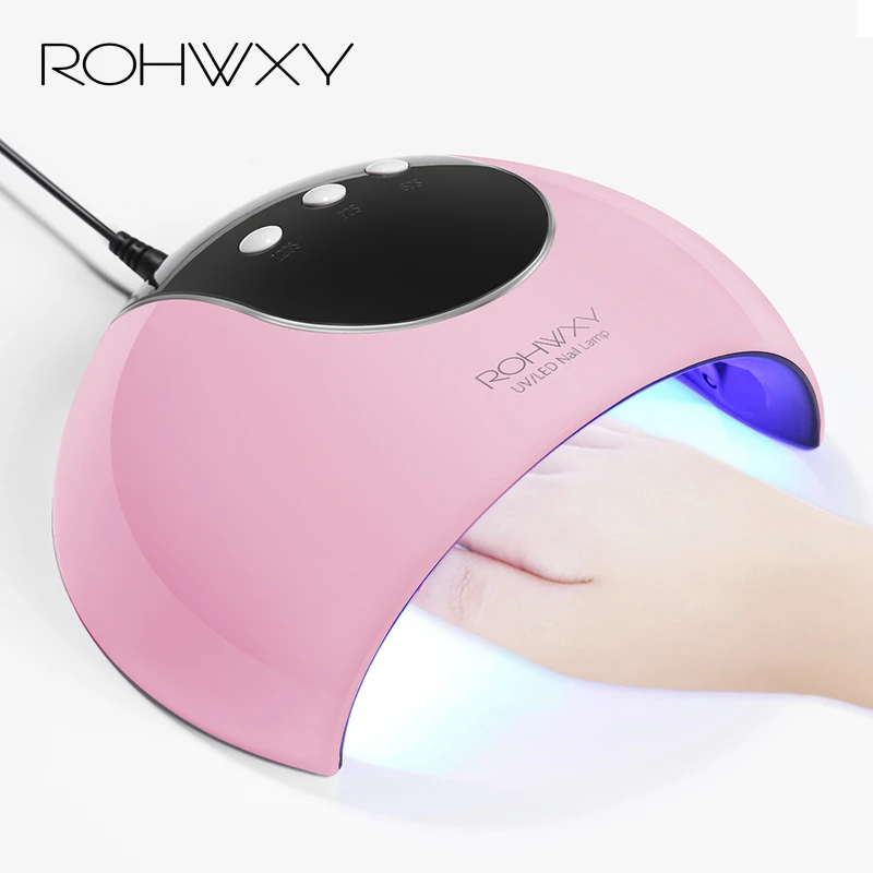 ROHWXY 24 Вт Светодиодный УФ ногтей гелем свет лампы Гель лак Сушилка Книги по