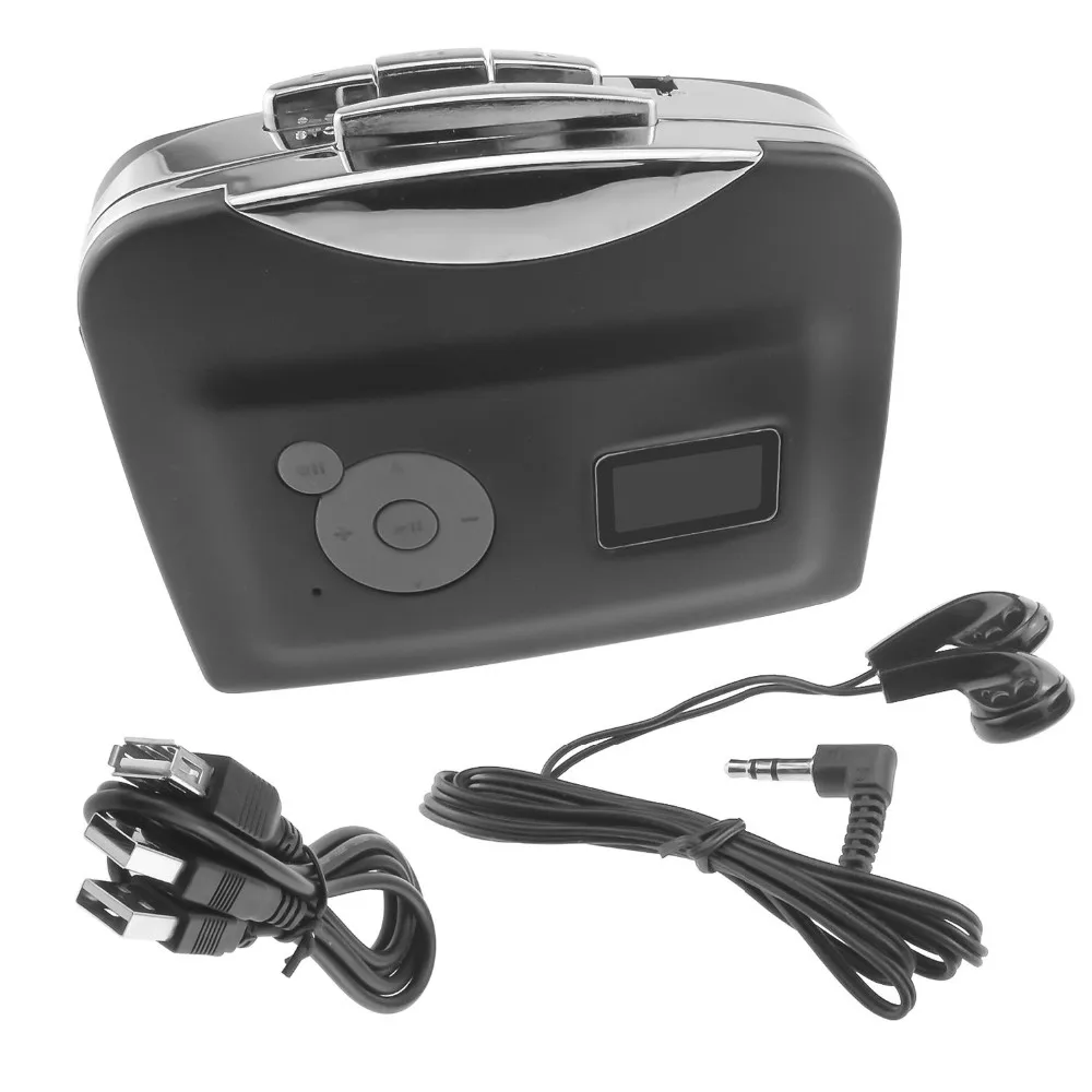 USB Cassette Player and Converter Convert the old cassette tapes to MP3 directly Flash Disk |