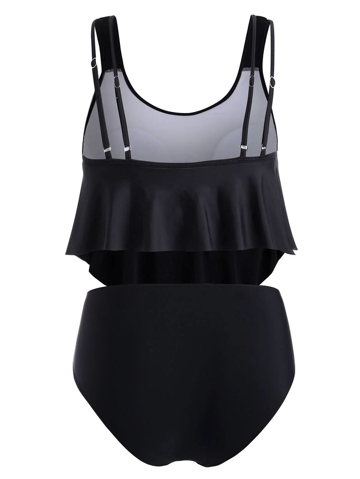 Wipalo Plus Size Overlay Embroidery Bikini Sets Scoop Neck Swimwear Women Sexy Swimsuit Padded Bikini Femme Beach Bathing Suit