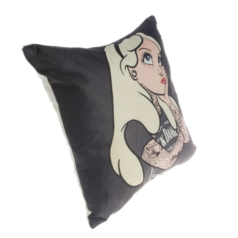 45x45cm Princess Linen Cushion Cover Pillow Decorative Sofa Bedroom Home Decor(Filling not included) 4 Styles