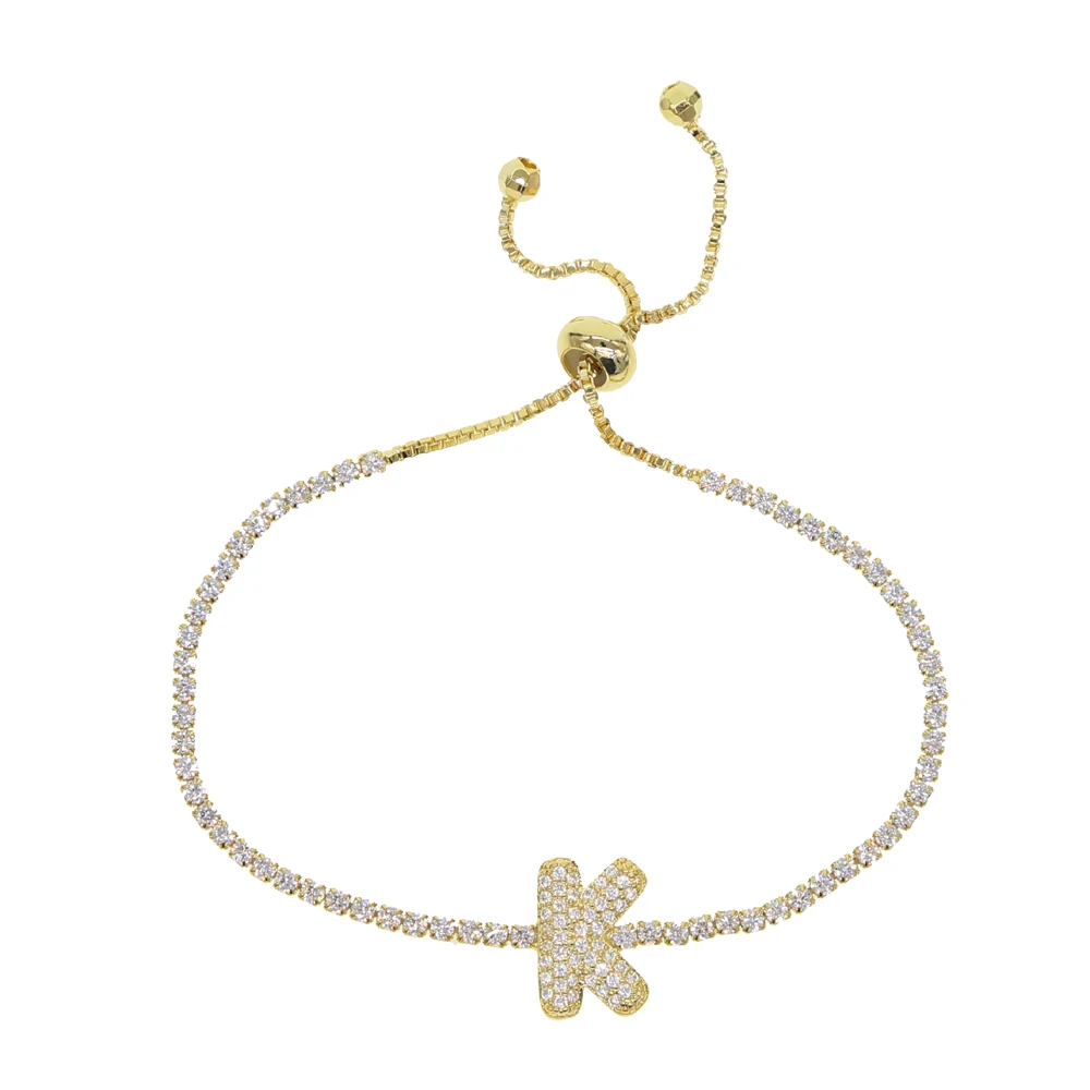 2021 Индивидуальные Оригинальные милые 26 букв женский браслет Радуга/белый