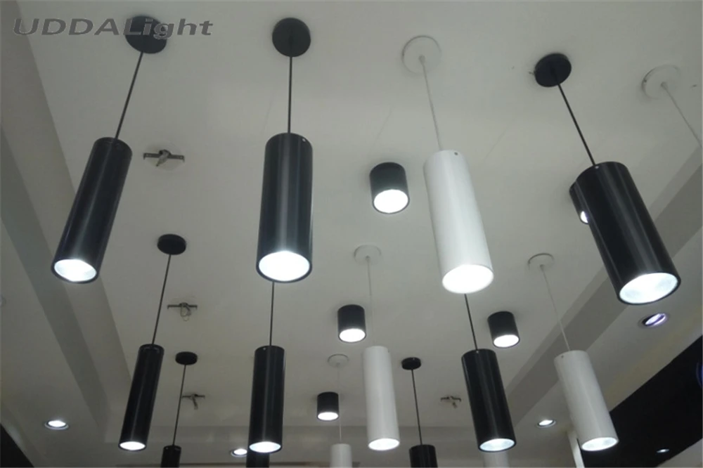 Точечный led 5 Вт Светодиодный светильник черный/белый 200 мм 300 мм удлиненный Dia60 мм скидка 30